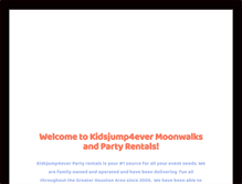 Tablet Screenshot of kidsjump4ever.com